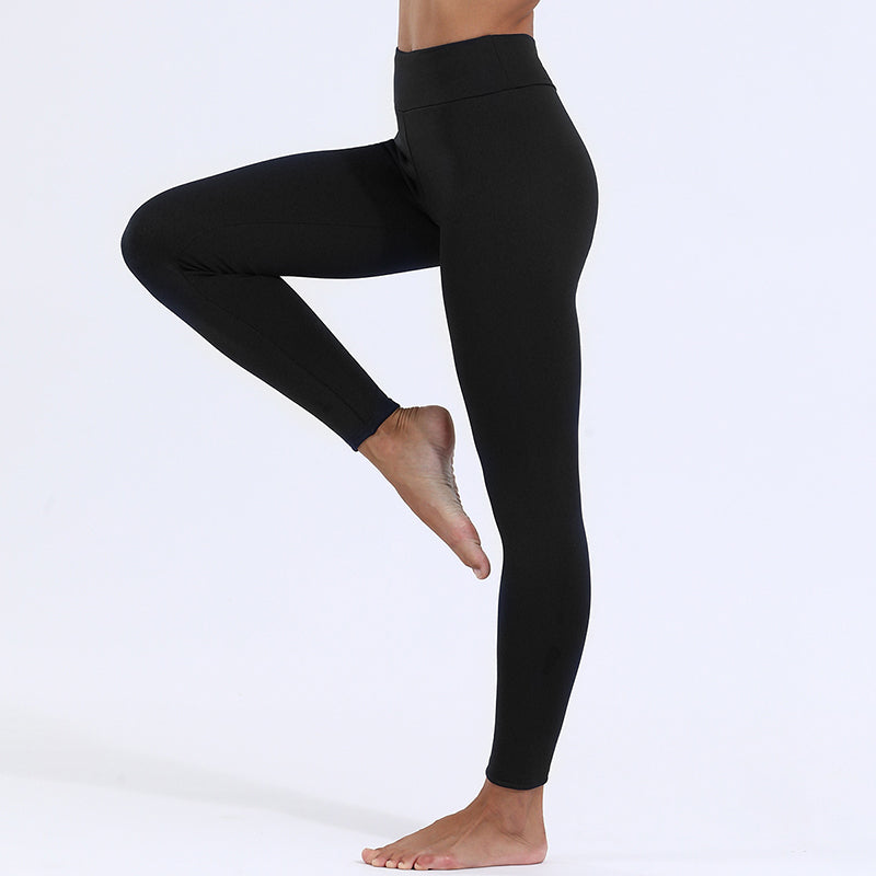 Chic High-Waisted Winter Leggings - Cozy Lamb Cashmere Blend with Stretch for Women - Flora finesses beauty