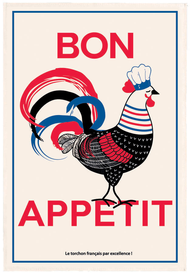 Torchon Bon appétit Ecru 48 x 72