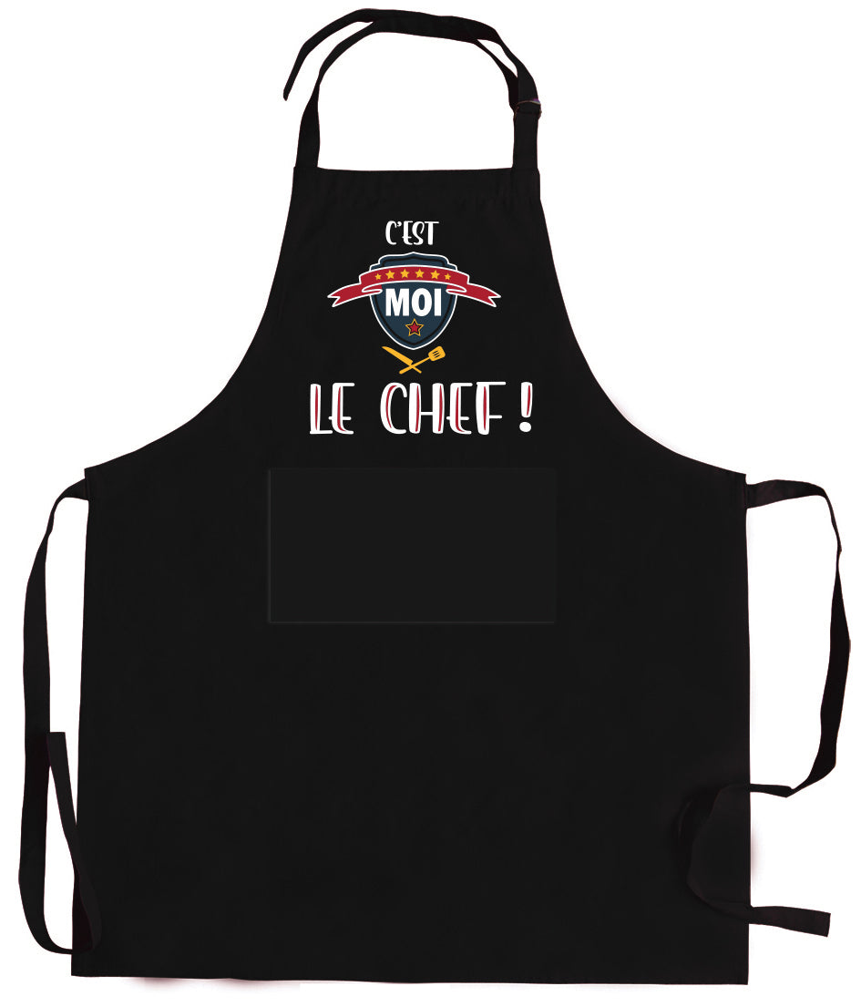 Tablier de cuisine Le chef recyclé Noir 72 x 90