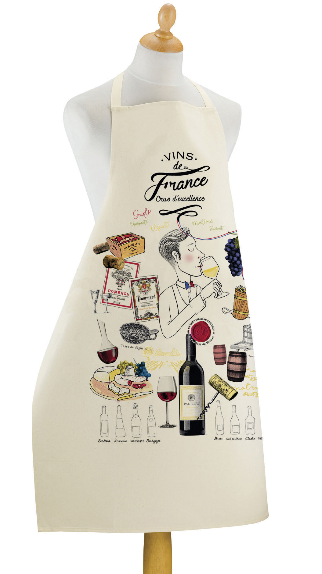 Grand Tablier de cuisine Crus d'excellence Ecru 72 x 96