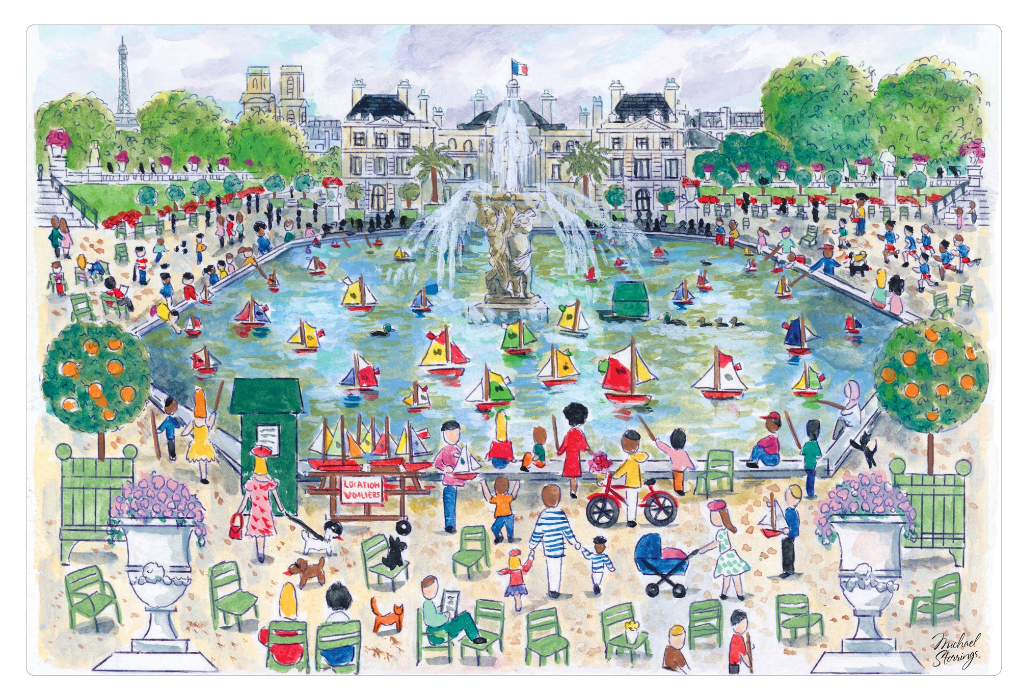 Set de table Jardin du Luxembourg Assortis 30 x 45