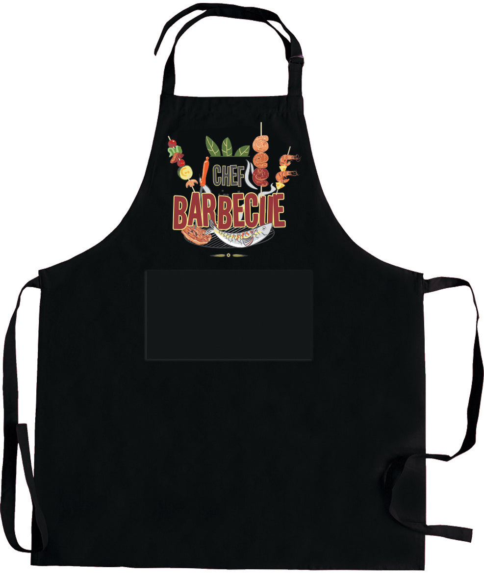 Tablier de cuisine Barbecue avec poche recyclé Noir 72 x 90