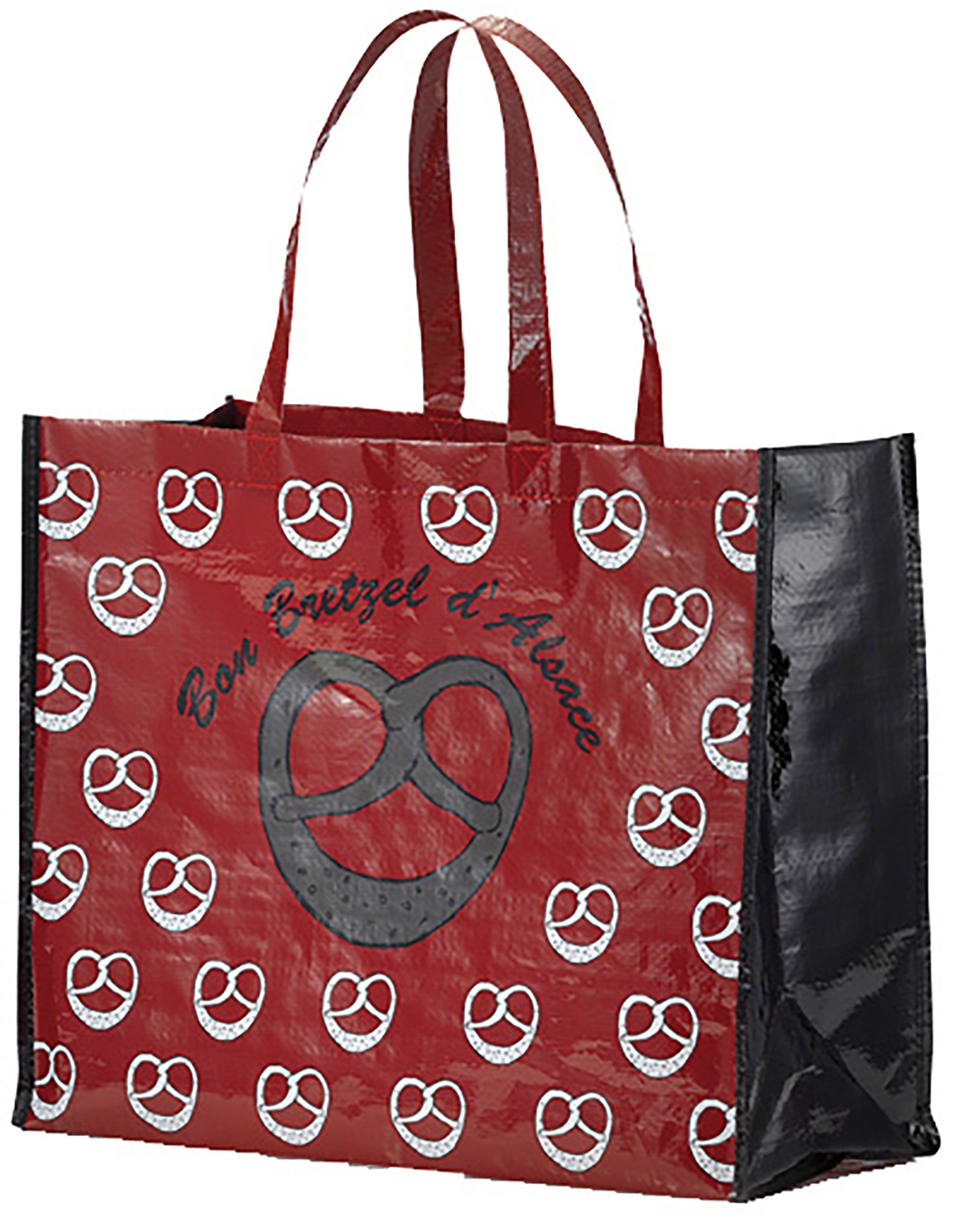 Grand Sac Shopping Bretzel Rouge 36 x 44