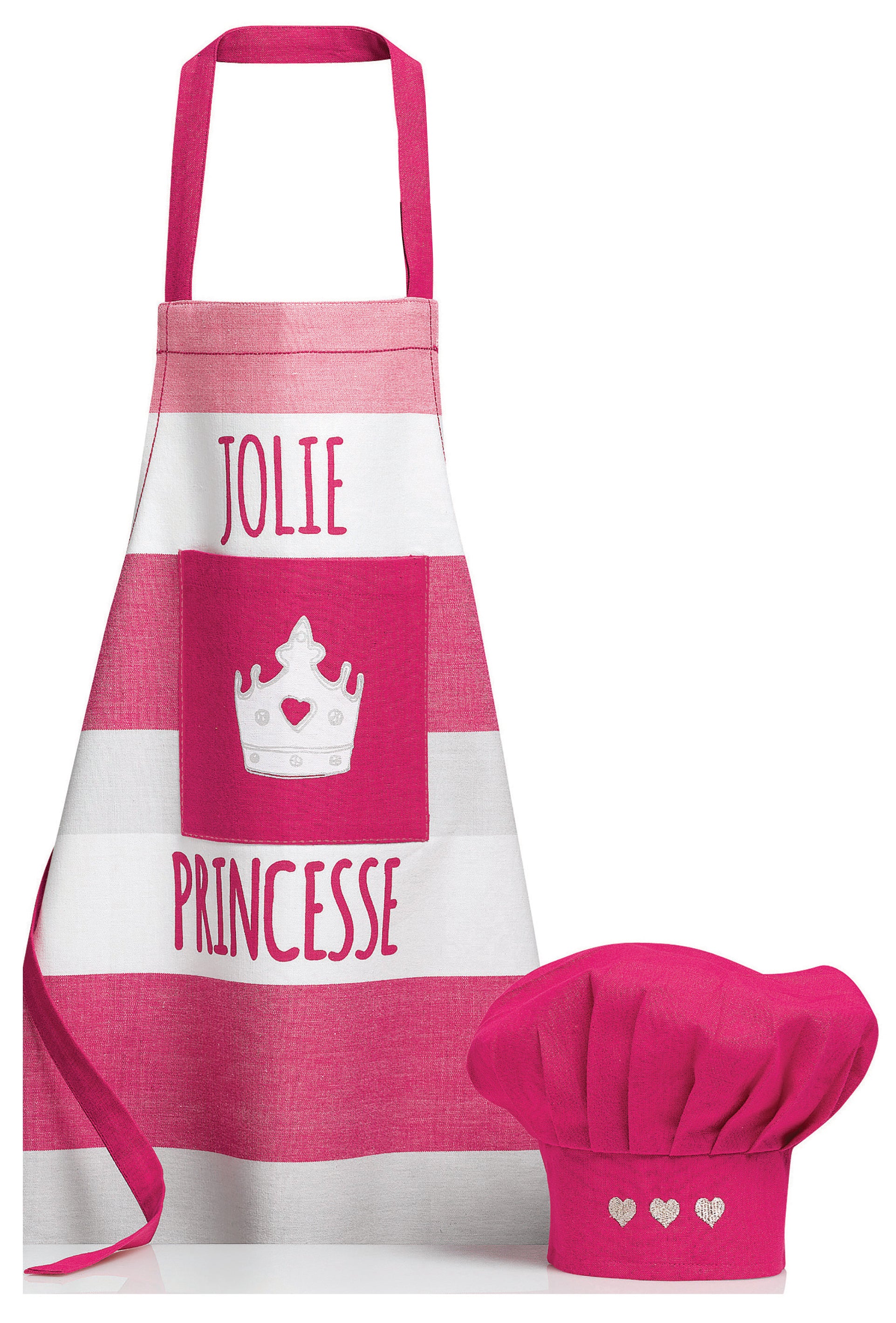 Tablier de cuisine enfant et Toque enfant Sissi Rose 52 x 63