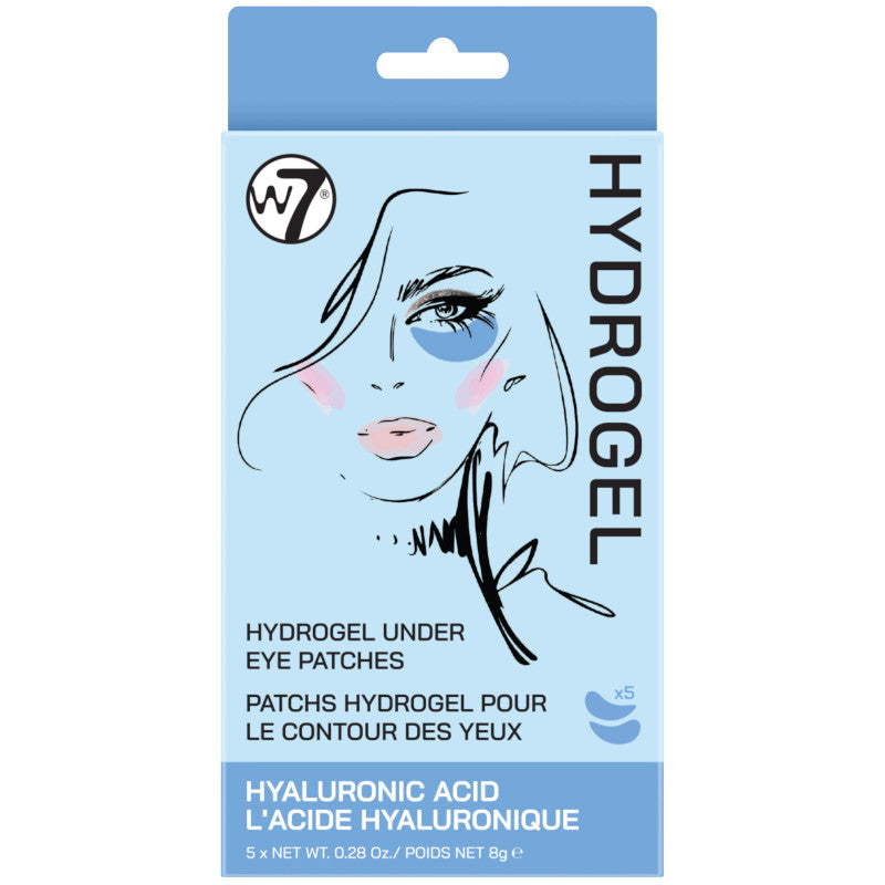 W7 Hydrogel Under Eye Patches with Hyaluronic Acid - 5 Pairs